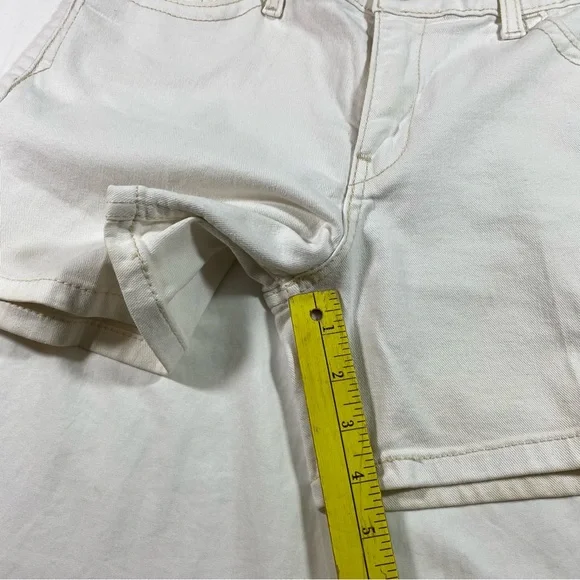 Levi’s Strauss Honestly Made Shorts Low Rise Size 10 White Jean Shorts S… - Picture 10 of 10